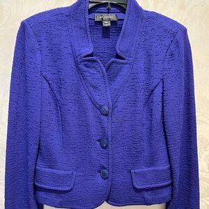 St John; Royal Blue Jacket; crop; size 12